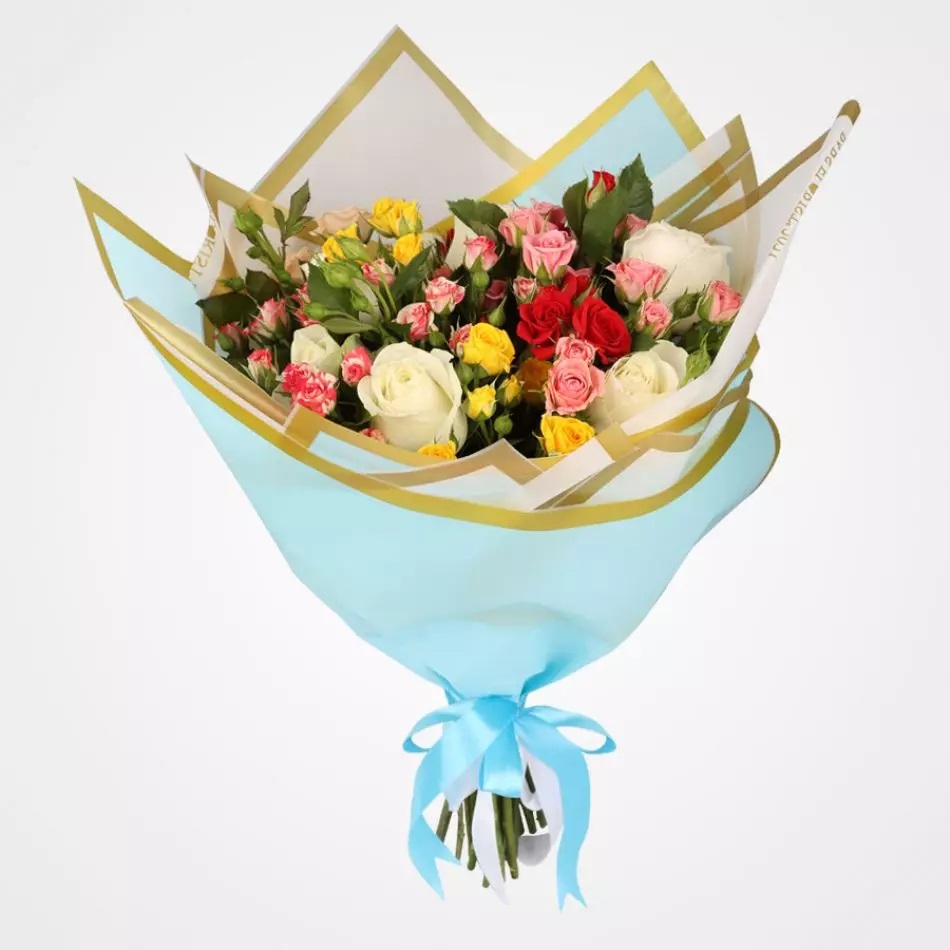 تصویر دسته گل رز مینیاتوری 