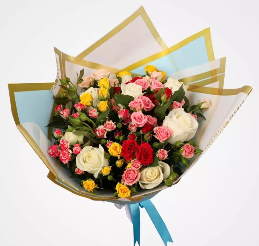 تصویر دسته گل رز مینیاتوری 