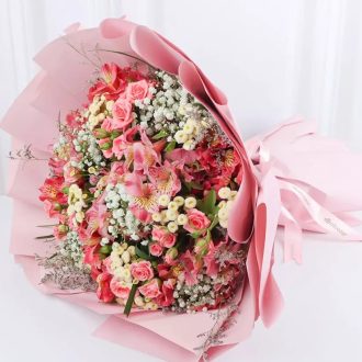 دسته گل مینیاتوری و آلستر