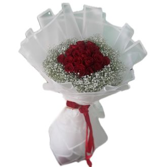 خرید دسته گل رز و عروس